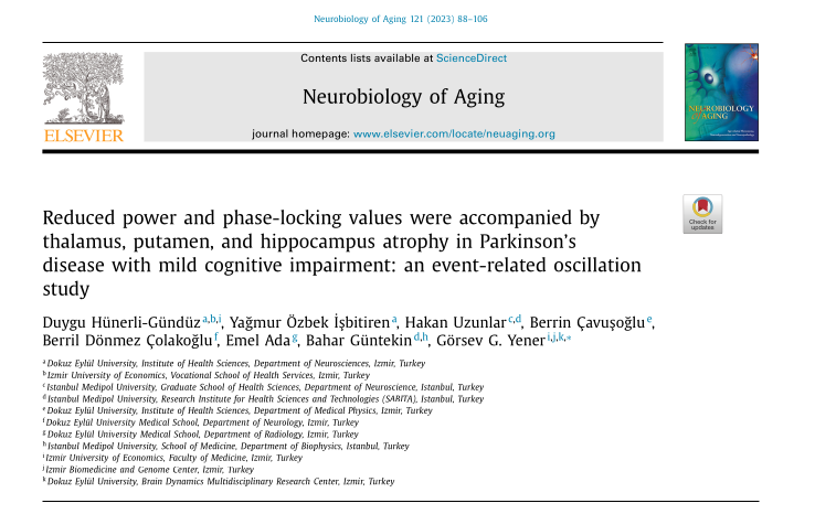 Reduced power and phase-locking values were accompanied by thalamus, putamen, and hippocampus atrophy in Parkinson’s disease with mild cognitive impairment: an event-related oscillation study